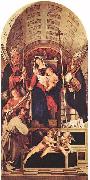 Lorenzo Lotto Madonna and Child with Sts Dominic oil painting picture wholesale